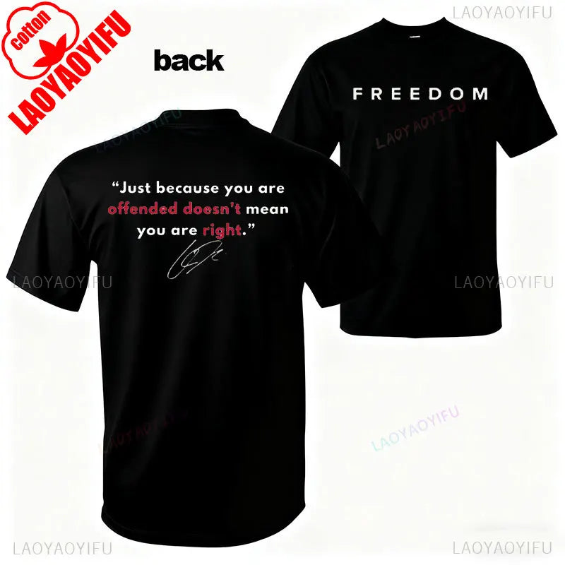 Charlie Kirk Freedom Shirt Patriotic Graphic Tee Tribute For Patriotic Activists Streetwear