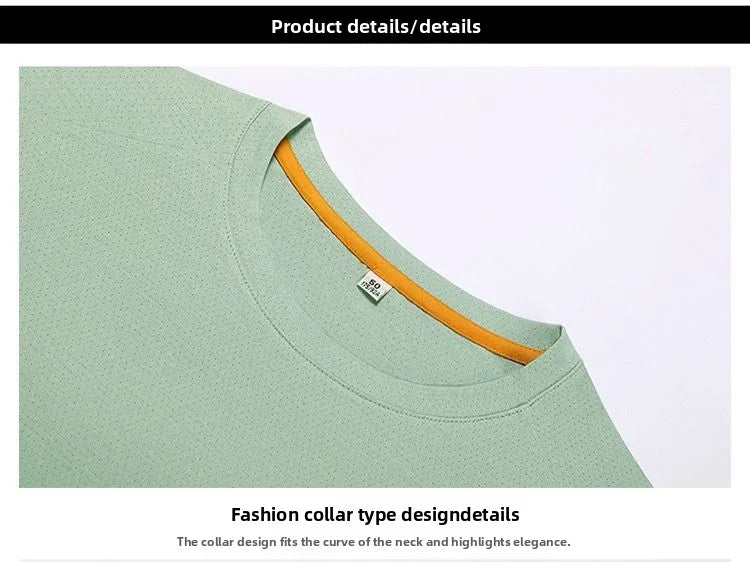 New Luxury Brand Men's T-shirt O-Neck Cartoon Bee Embroid Short-sleeve Breathable Seamless Half-sleeve Summer Fashion Menswear