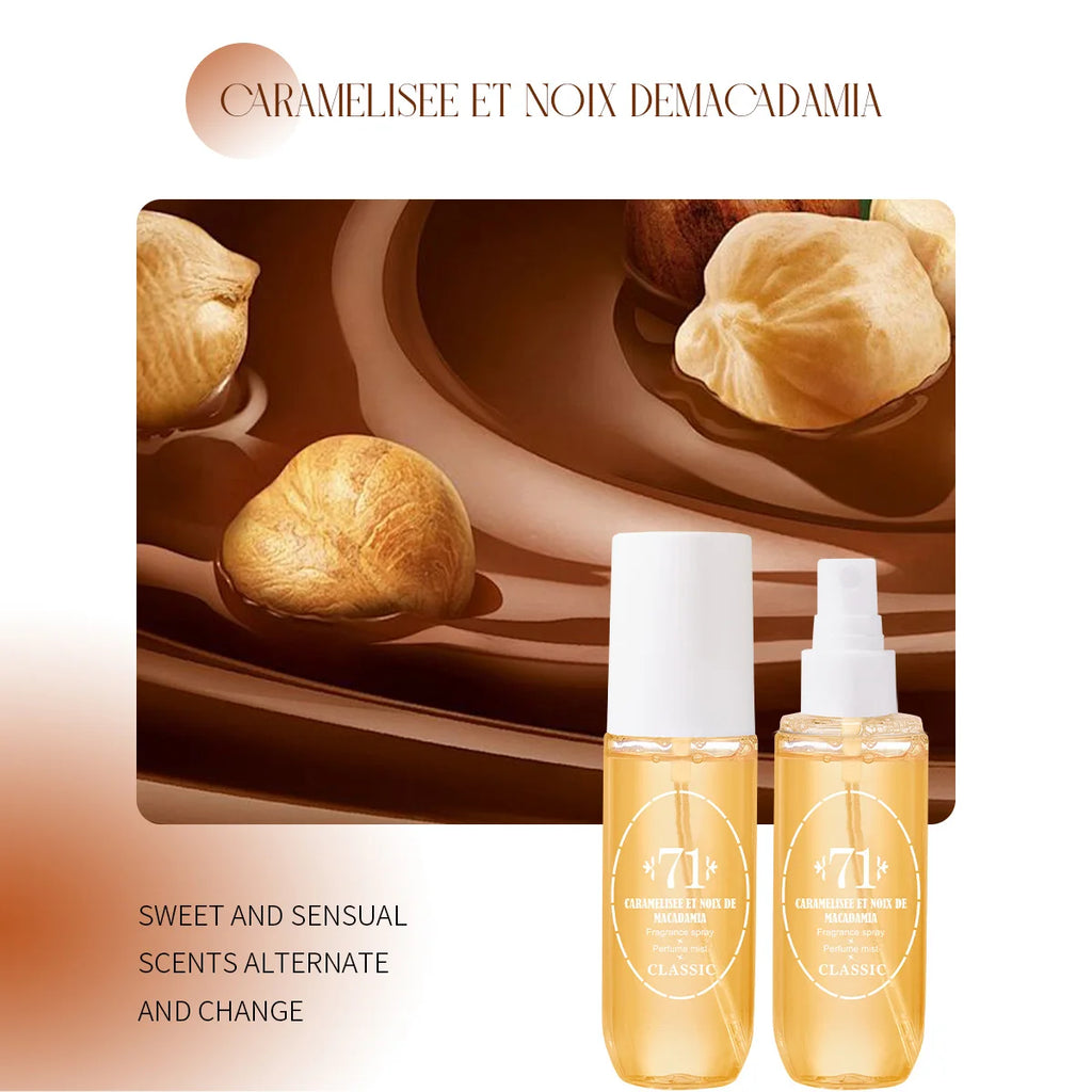 Perfume Mist Body Spray 5 Scents Vanilla Orchid Ocean Air Jasmine Blooms Creamy Coconut Milk Macadamia Long Lasting 90ml Each for Women Gift