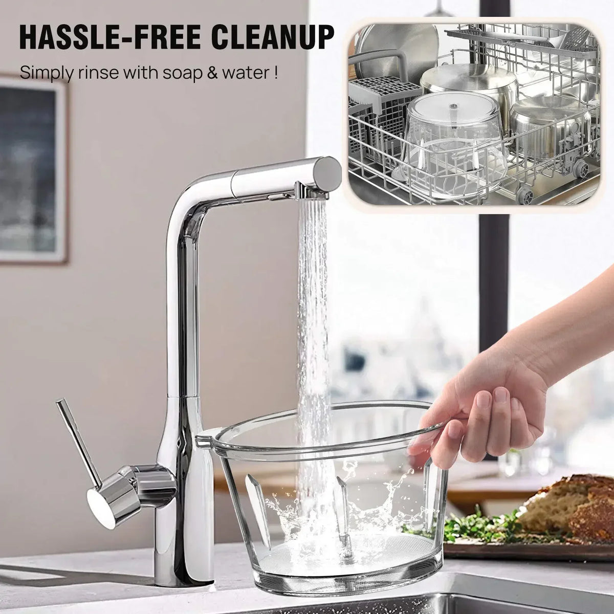 2L Electric Meat Grinder Food Chopper Stainless-Steel Blades Small Food Processor Removable Dicer 2 Speeds Meat Mincer