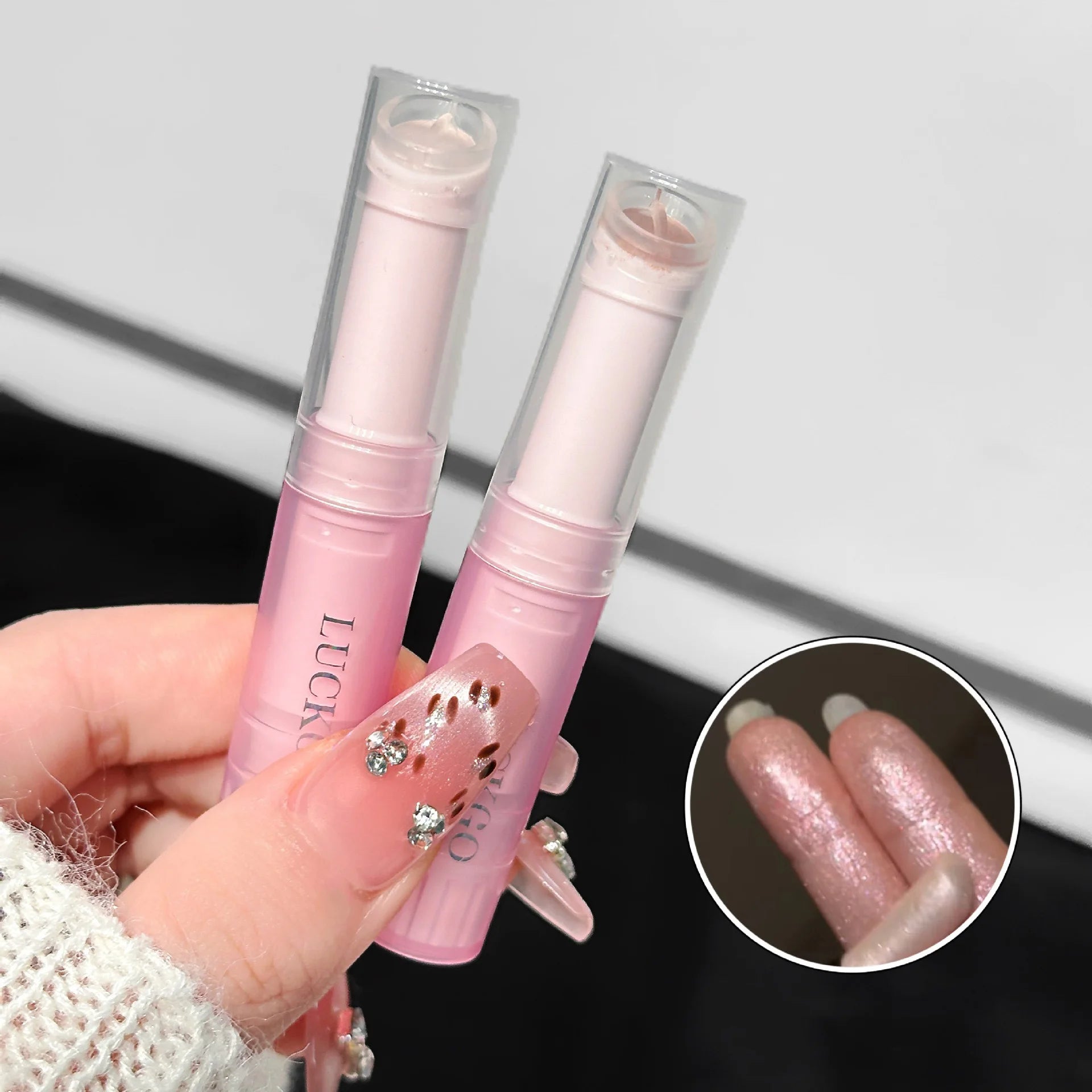 Jelly Brightening Eye Shadow Stick - Shimmer Creamy Eye Crayon, Easy-Blend Long-Lasting With Twist-Up Applicator