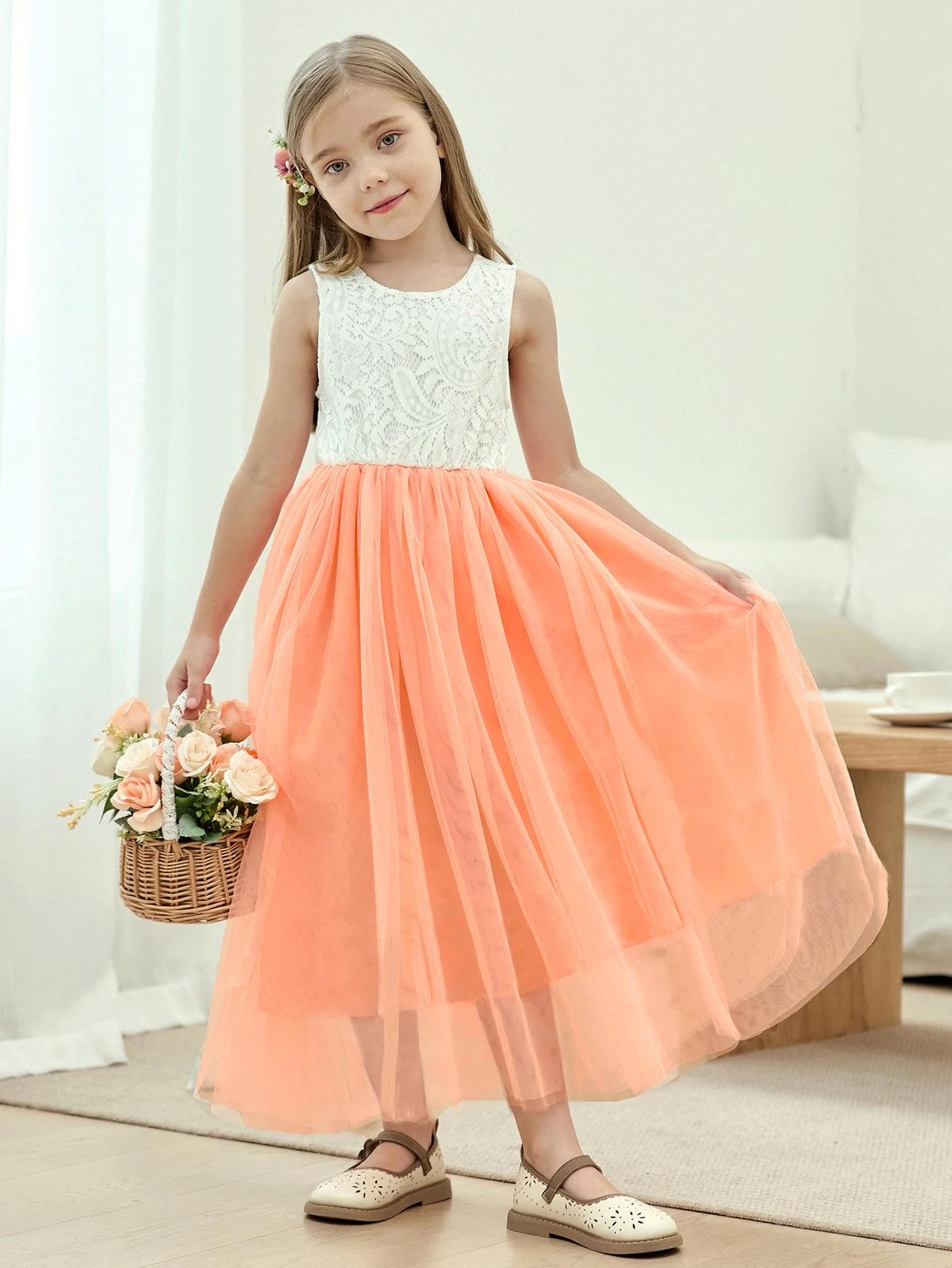 New Flower Girl Dress Baby Kids Summer Princess Party Lace Wedding Birthday Dresses Children Clothing 2 4  6 8 10 12 14