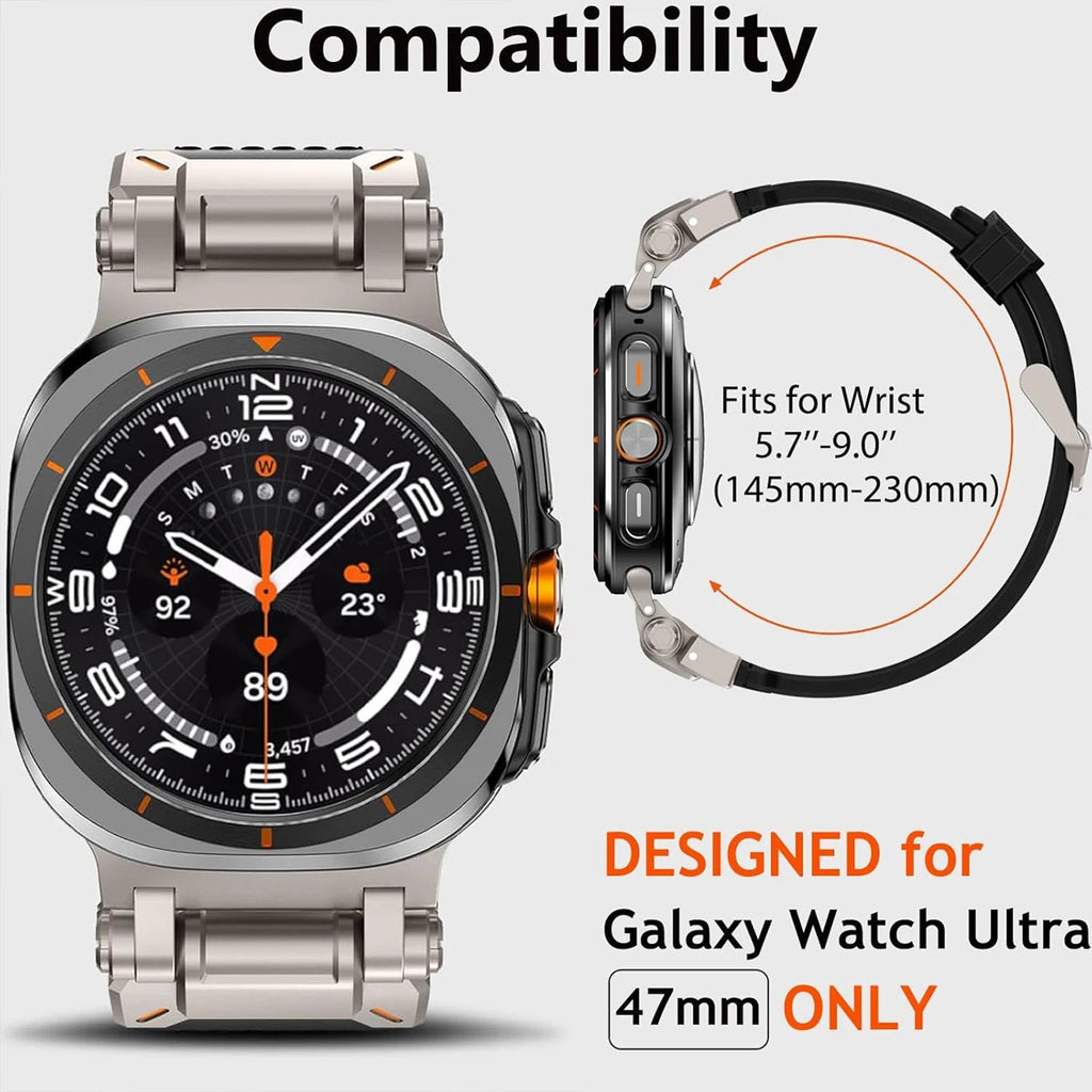 Luxury Leather Band for Samsung Galaxy Watch Ultra 2025 2024 47mm Business Strap for Galaxy Watch Ultra Adjustable Men Wristband