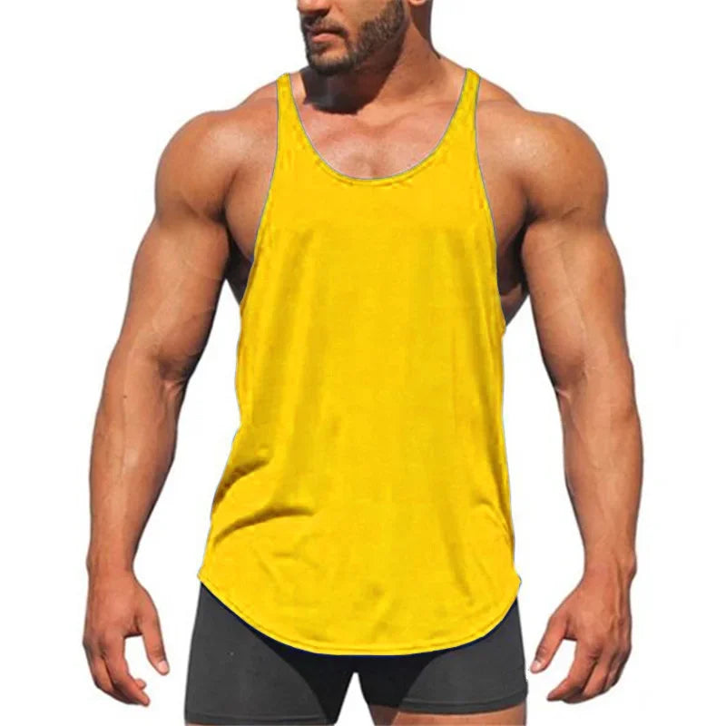 100% Cotton Bodybuilding Jogger Gym Singlet Training Bodybuilding Tank Top Vest Shirt Sleeveless Fitness Cotton Shirt For Men