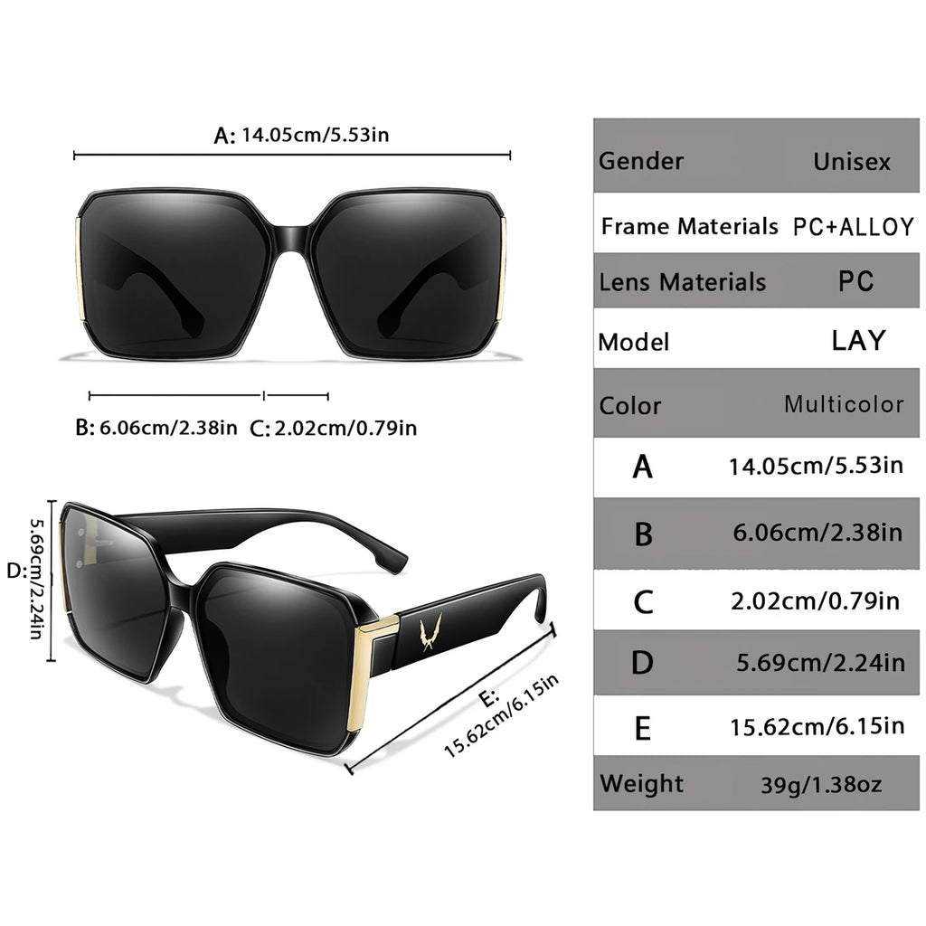 Fashion Sunglasses for Women Casual Square Shades with UV Protection for Daily wearing, Fishing, Driving, Golf, Travel With Box
