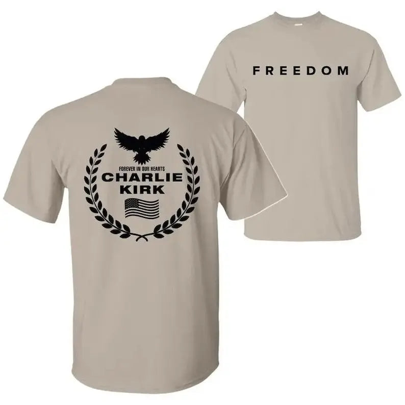 Charlie Kirk Merch  Tee T-shirt Merch Men Short Sleeve Tee Unisex Tops Clothes Causal Female Y2K Tops