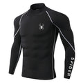Men's Long Sleeve Compression Shirt Gym Fitness Athletic Undershirt Elastic Sport Running Tops