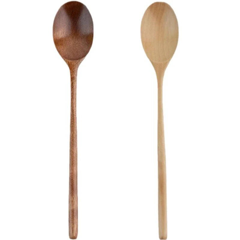 2pcs Wooden Spoon Soup Spoon Tableware Kitchen Cooking Utensils Tools Soup Environmentally Friendly Products Cooking Spoon