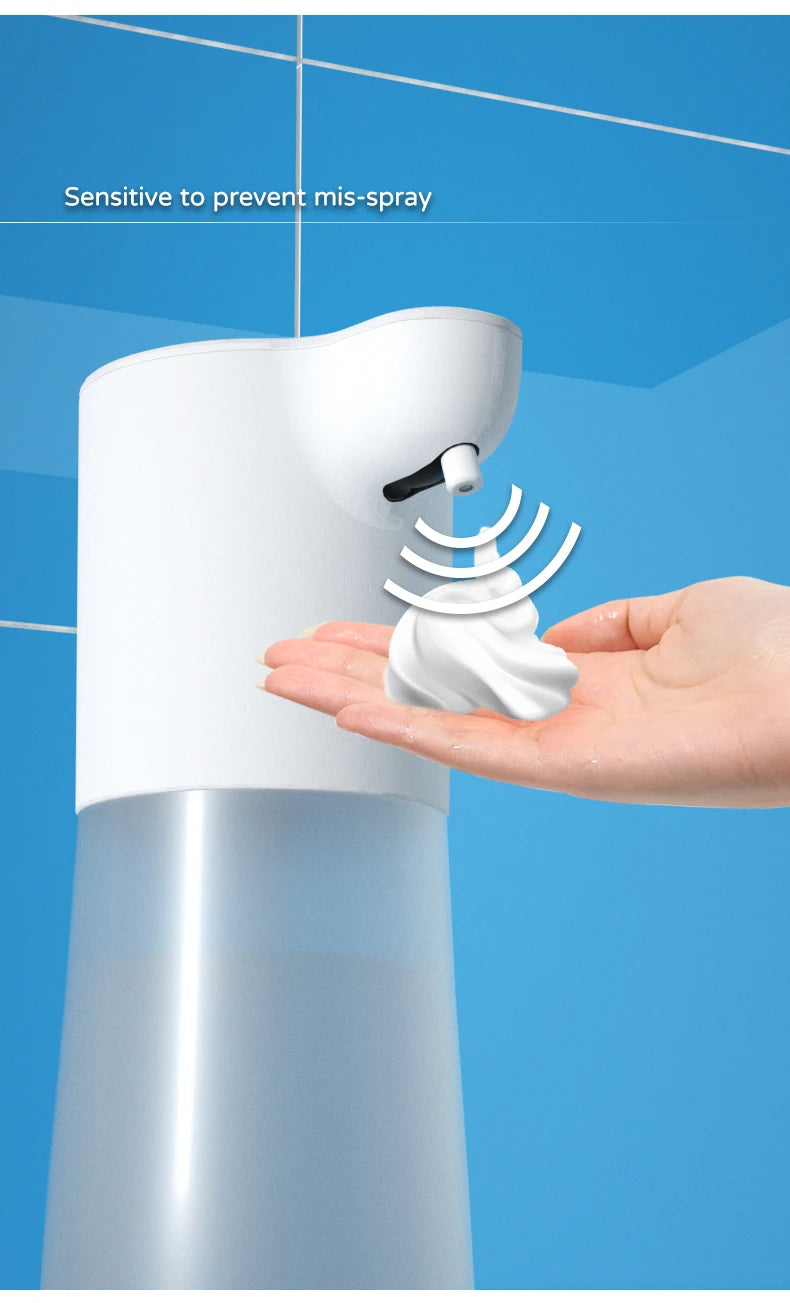 Dispensador de jabón automático sin contacto inteligente infrarrojo con espuma, máquina de espuma de limpieza de manos con inducción USB para cocina y baño