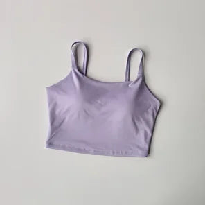 Small Sling Vest Integrated Fixed Gathering Sports Underwear Women's Bra Beauty Back Training Fitness Bra Summer Clothing Suit