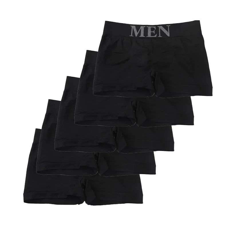 Mens Boxer Briefs Pack Of 5 High Elastic Breathable Cotton Underwear For Men Comfortable Stretch Fit