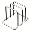 1 soporte de acero inoxidable para tapas de ollas y tablas de cortar, combinado, que ahorra espacio - Estante de encimera resistente, organizador de cocina