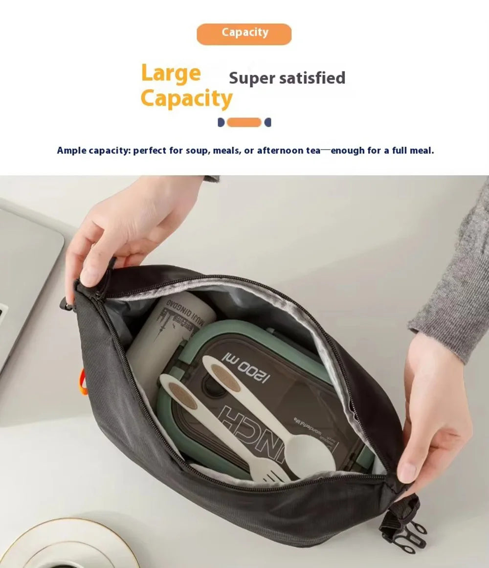 Fiambrera minimalista japonesa, bolsa Bento isotérmica de papel de aluminio grueso para el trabajo, la escuela, picnic, paquete para exteriores