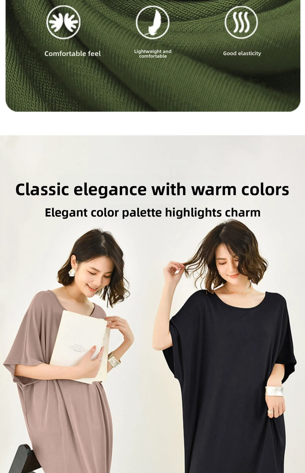 Modal plus Size Loose Short Sleeve Dress Women Summer Thin Casual Home Dress Sleep Dress round Neck A-Line Skirt H-Shape