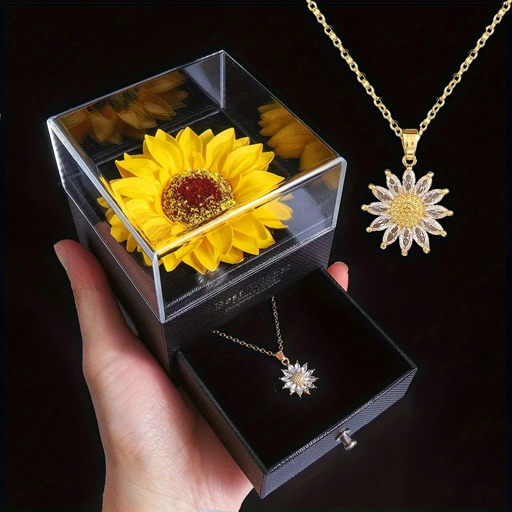 Elegant Sunflower Necklace Set - Celebrate Love, Loyalty