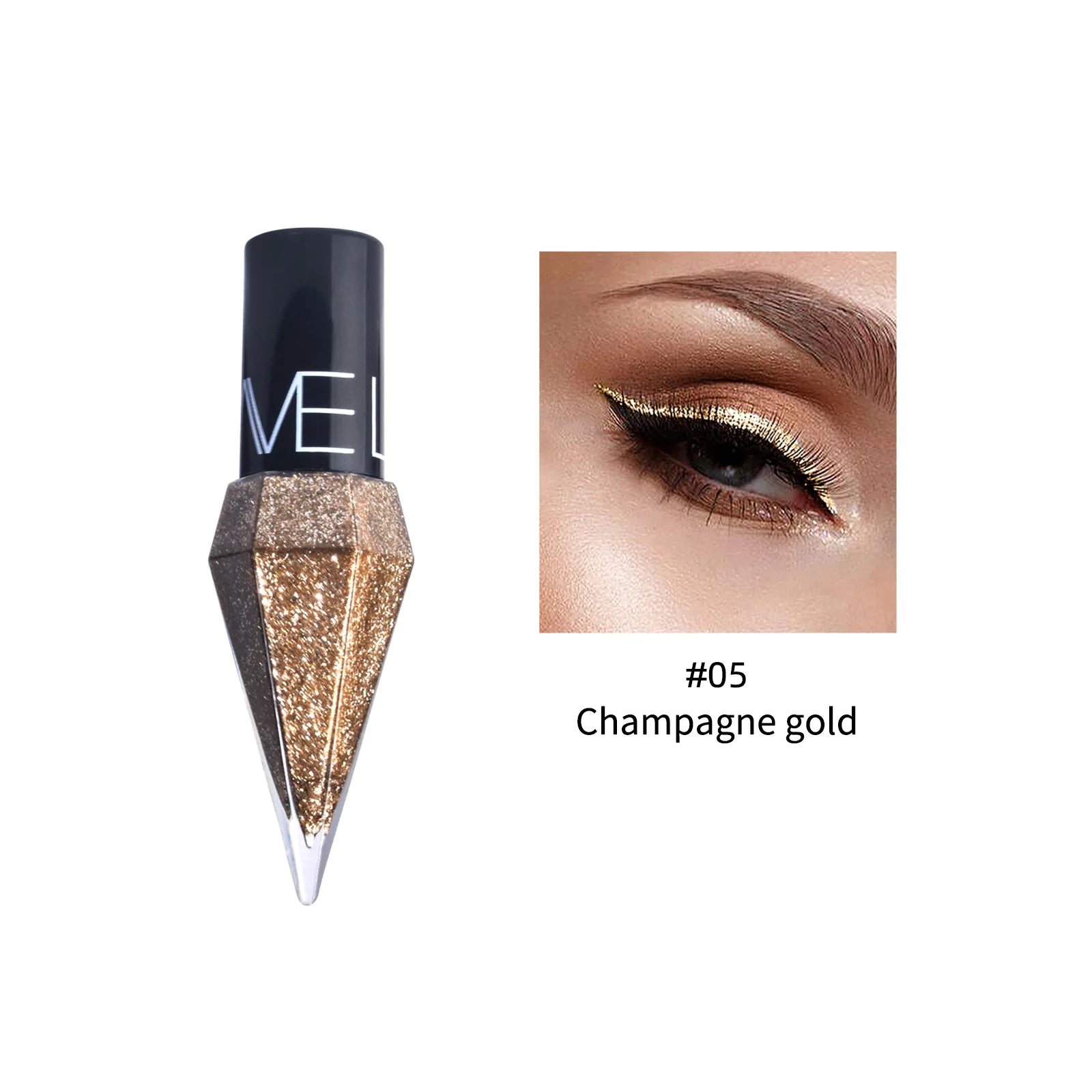 Diamond Sparkling Liquid Eyeliner With Pearlescent Finish Quick Dry Waterproof Smudge Proof For Makeup Enthusiasts
