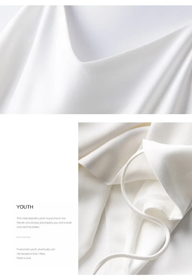 Silk Satin Wrap Dress Women's Base Fashion Spring Summer Beach Holiday Long Dress V-neck Sleeveless Empire Waist Ankle-length