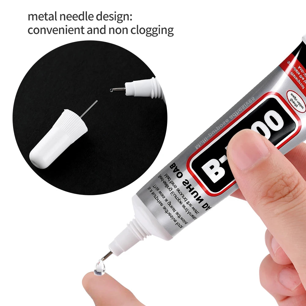 15ML 0.5OZ Strong Nail Glue Gel Professional Fast Drying Glue with Remover for Fake Acrylic Nails & Press on Nails Glue Tools *&