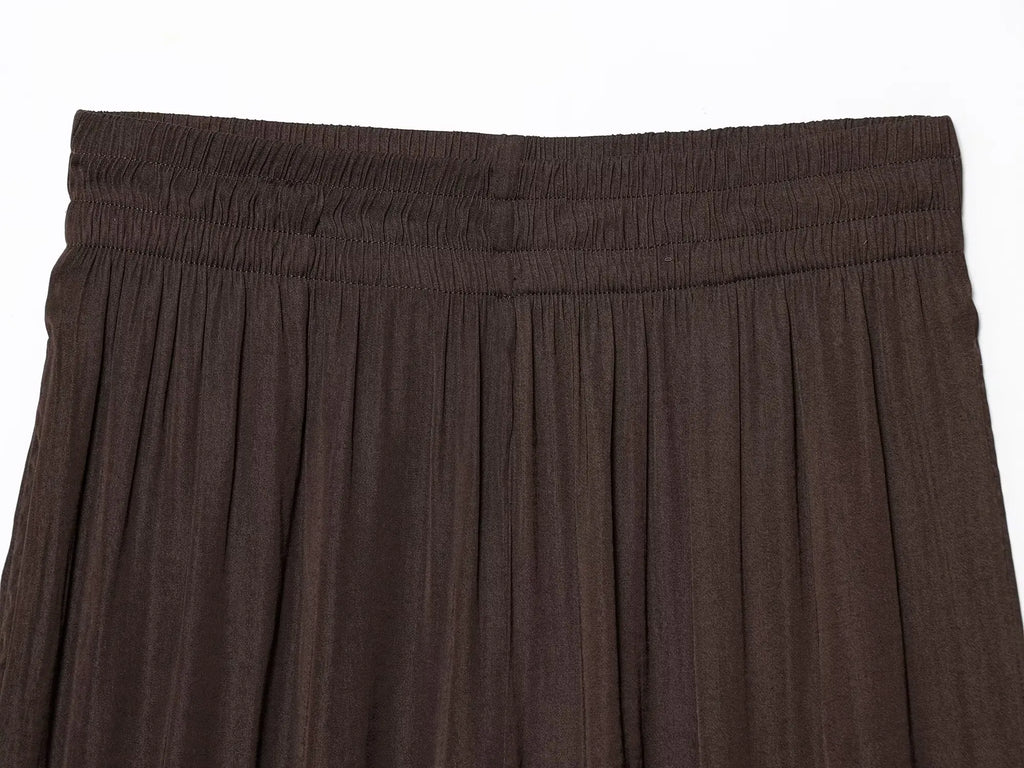KONDALA Women's Wide Leg Pants - Casual Elastic Waist Trousers Pink