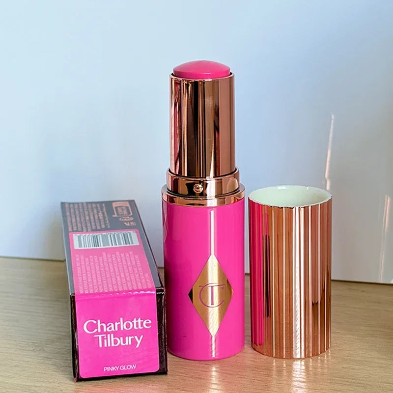 New CT 6 Colors Jelly Blush Stick Multi-use Lip Cheek Tint Soft Glow Hydrating Glowing Natural Low Saturation Pink Purple Blush