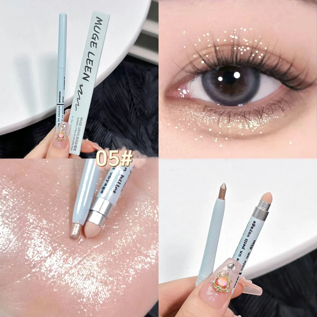 Double-end Lying Silkworm Eyeliner Pencil Diamond Glitter Matte Aegyosal Pen Brightening Cream Eyeshadow Highligher Makeup