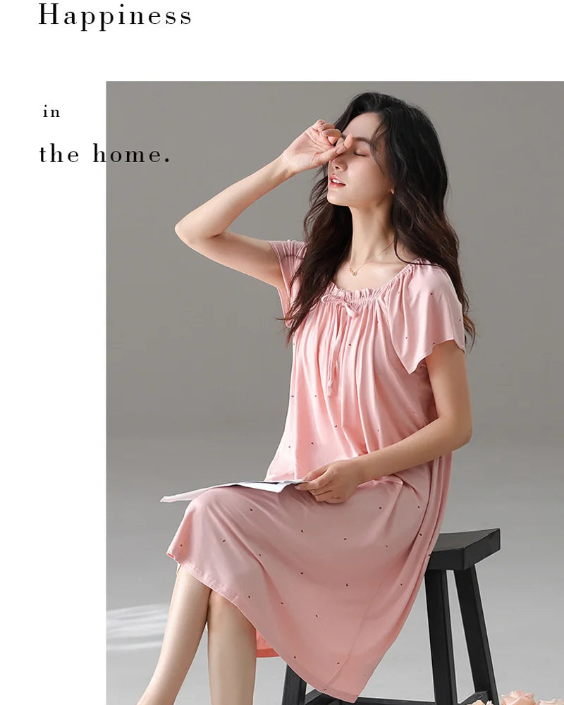 Summer Hot New Product Modal Fabric High-quality Fabric Nightgown Sleepwear That Can Be Worn As Women's Home Clothes