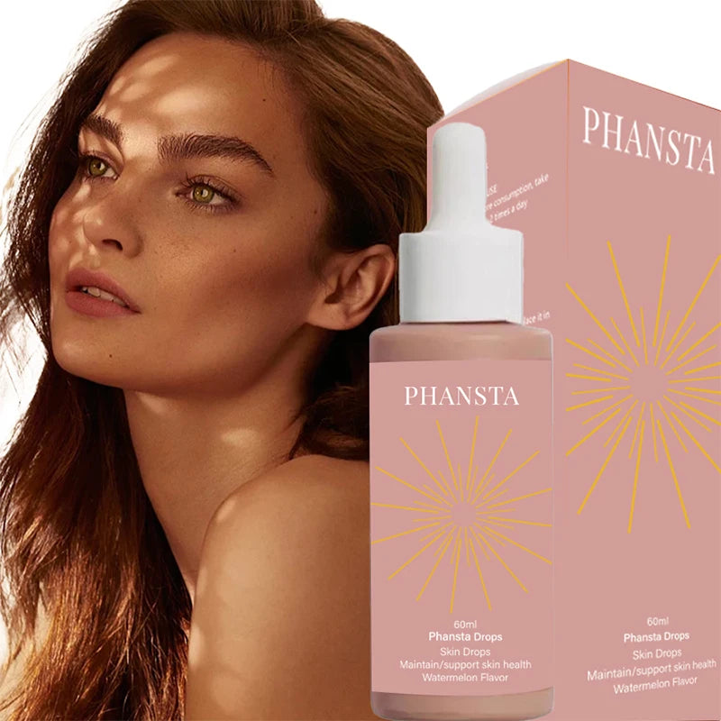 Self Tanning Drops Natural Herbal Enhance Skin Melanin Liquid Bronzer Tanner Body Face Prevent Sunburn Sunless Tanning Products
