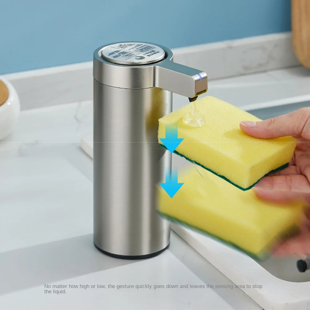 Dispensador automático de jabón sin contacto de acero inoxidable 304 a prueba de agua, máquina inteligente de desinfectante de manos reutilizable