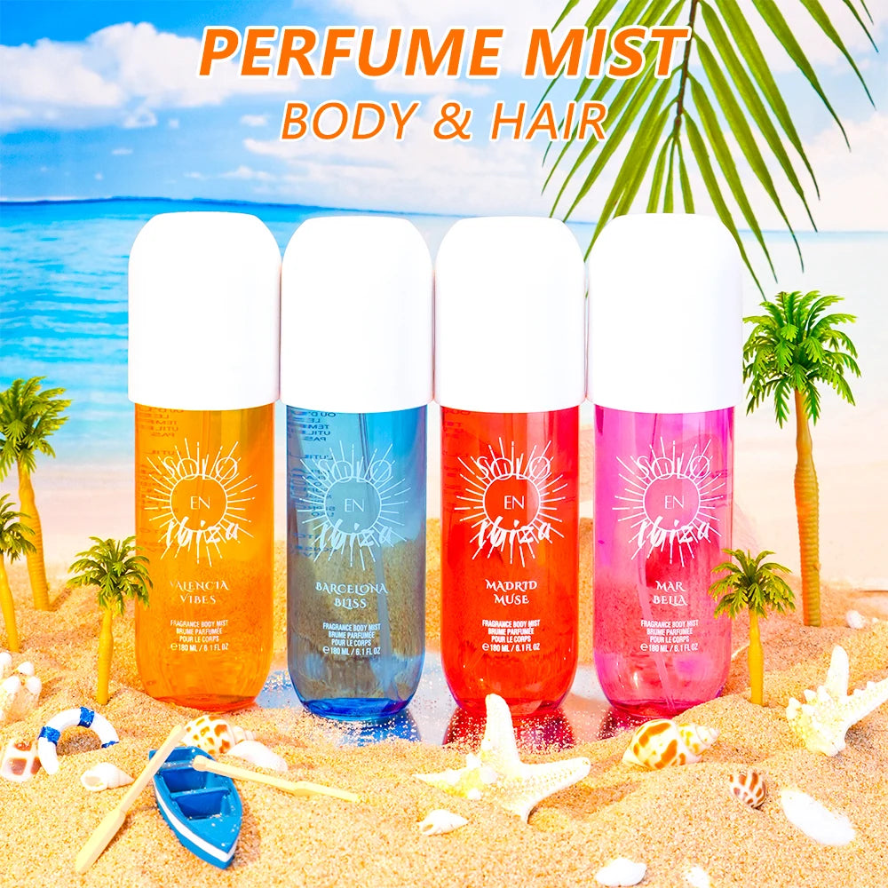 6.1fl.oz Hair & Body Fragrance Mist for Women - Long-Lasting Perfume,It contains fragrances of jasmine, vanilla, black plum, etc