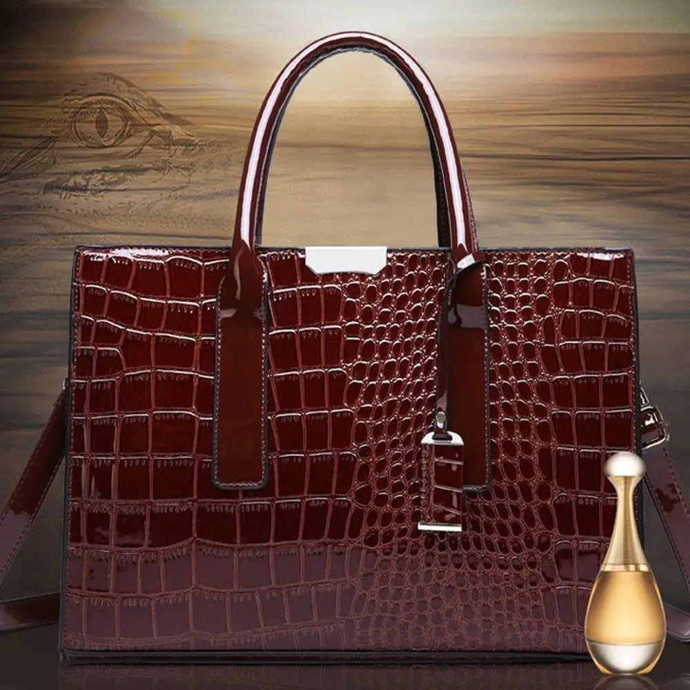 Fashion Crocodile Print Tote Bags Large Capacity Luxury Designer Crossbody Bags Adjustable Strap Single Shoulder Bag Gift
