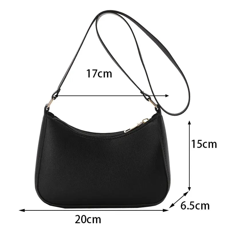Fashionable and Trendy Solid-Color Handbag, Simple and New Small Square Bag, Stylish and High-Quality Single-Shoulder Armpit Bag