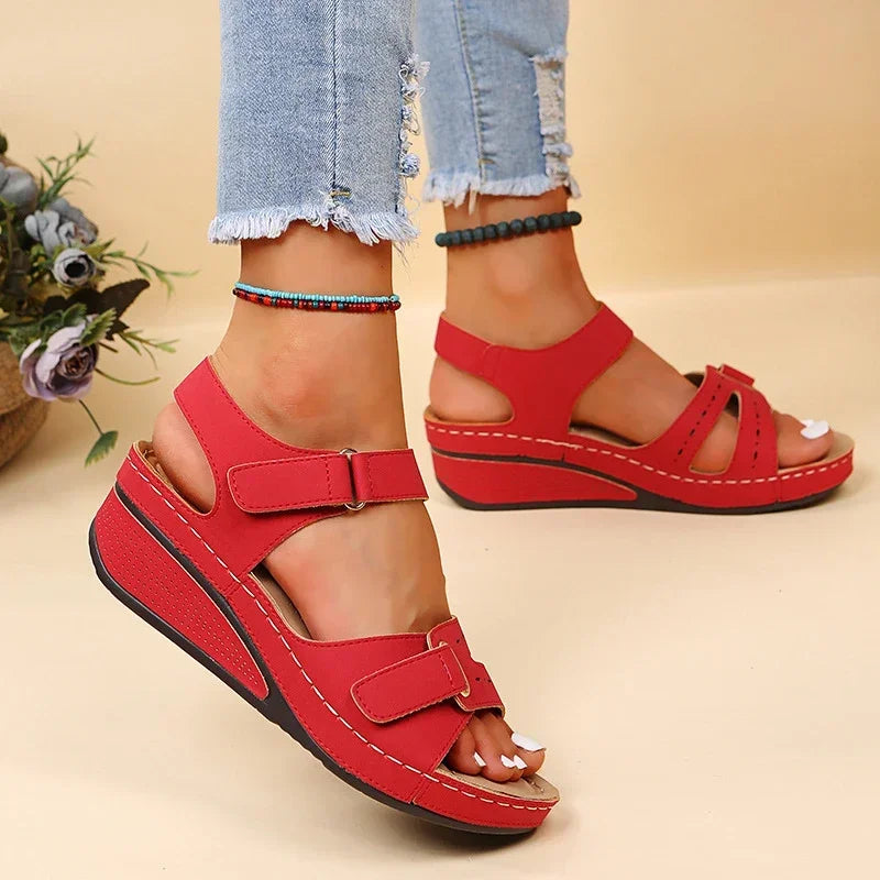 Women's Wedge Platform Sandals - Open Toe Casual Beach Shoes