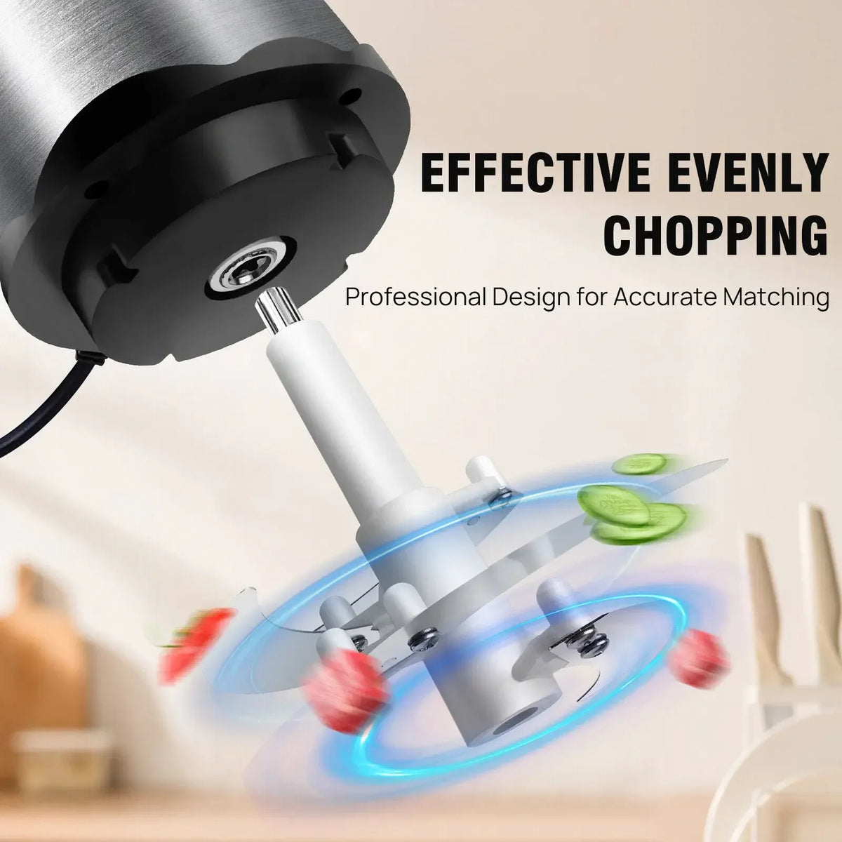 2L Electric Meat Grinder Food Chopper Stainless-Steel Blades Small Food Processor Removable Dicer 2 Speeds Meat Mincer