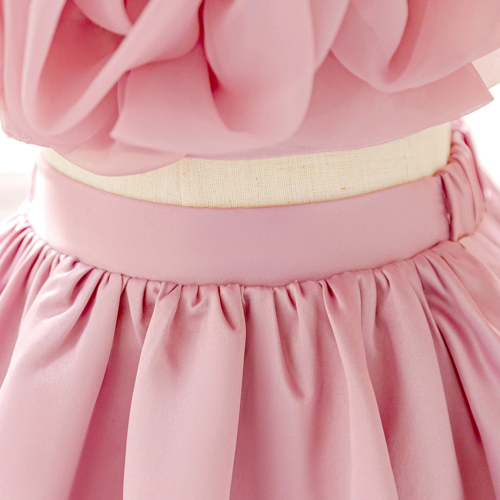 HETISO Girls Princess Party Dress Elegant Flower Tutu Bridesmaid Prom Gown for Wedding Evening Birthday Graduation 4-8Y
