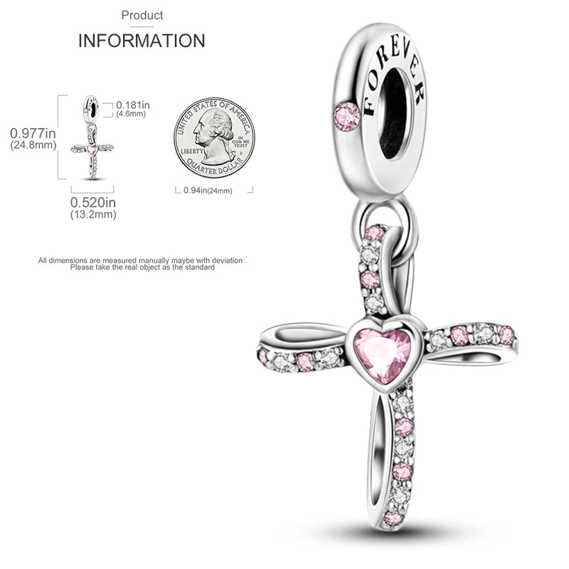 925 Sterling Silver Heart Infinity Charm Bead For Pandora Style Bracelets Gift For Her