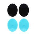 2/4pcs Silicone Face Wash Brush Clean Pores Baby Shampoo Brush Baby Bath Brush Soft Hair Round Shampoo Comb Home Use