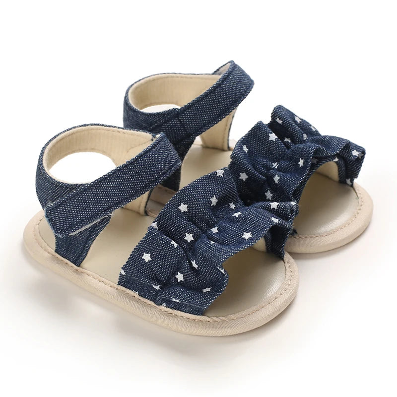 Summer cute and sweet skirt edge sandals for baby girls, comfortable and breathable walking shoes for beginners