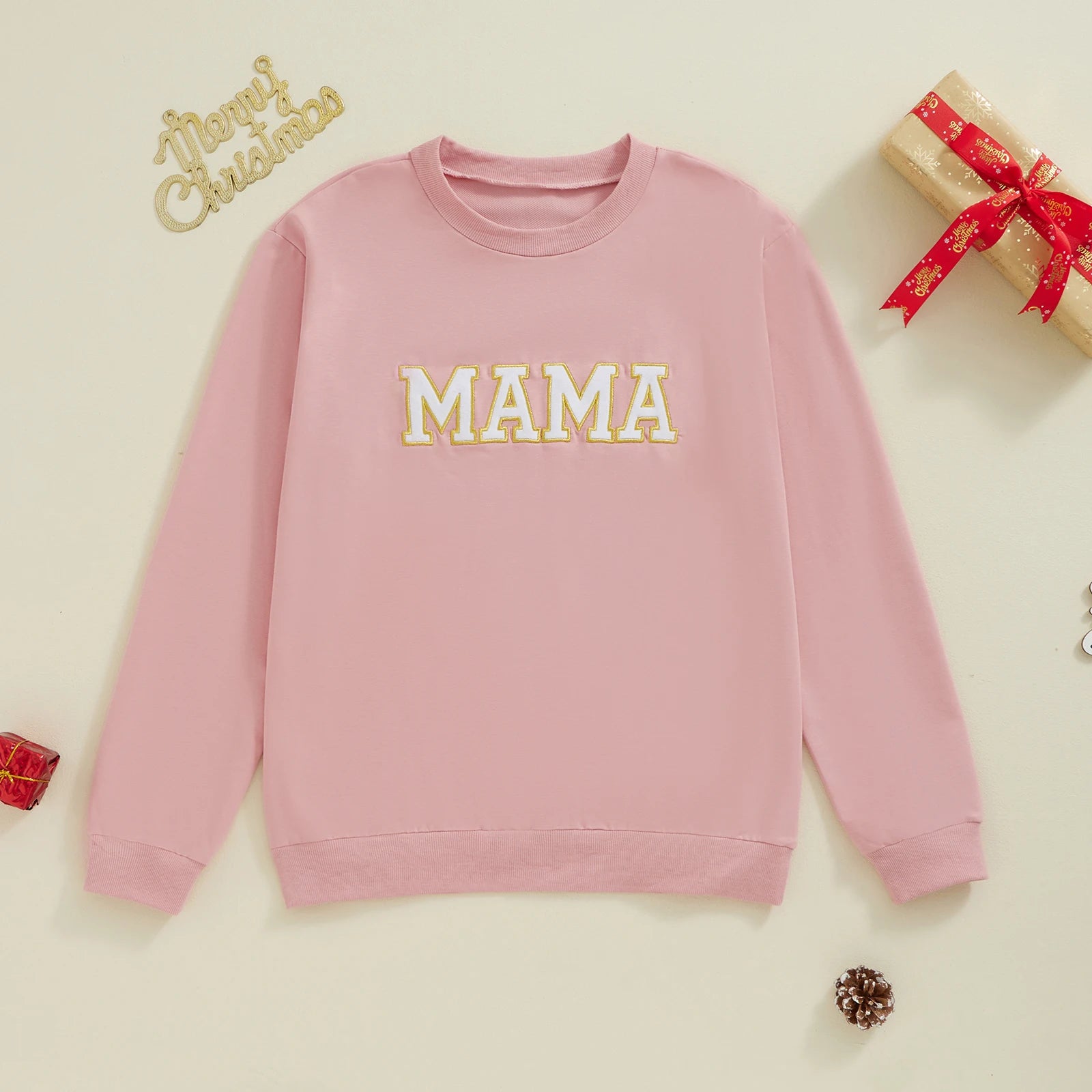 Citgeett Spring Mommy And Me Matching Outfits 0-3Y Letter Embroidery Long Sleeve Pullovers Fall Sweatshirt Tops