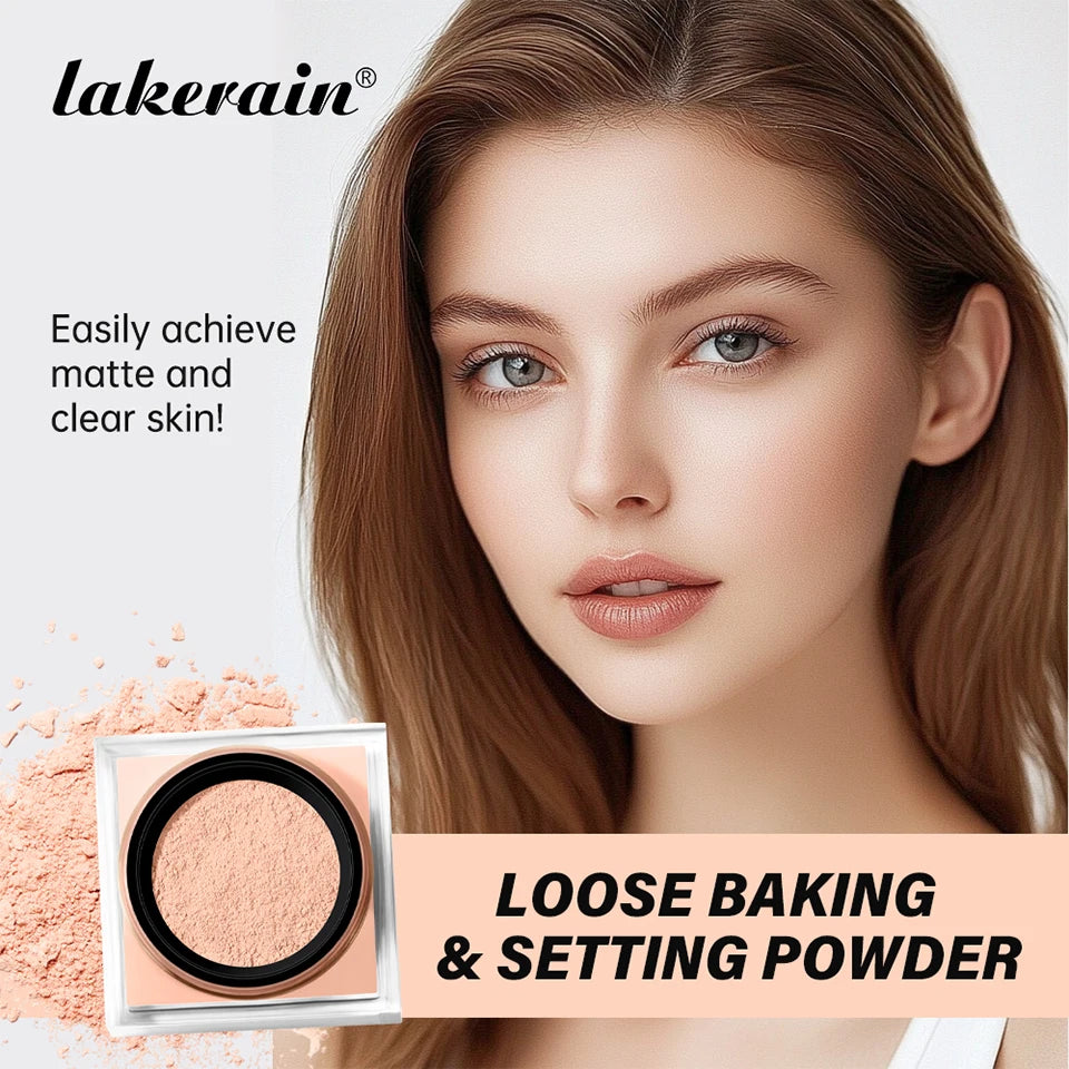 Loose Baking&Setting Powder Long Lasting Oil Control Natural Face Matte Waterproof Brighten Loose Powder Makeup Cosmetics