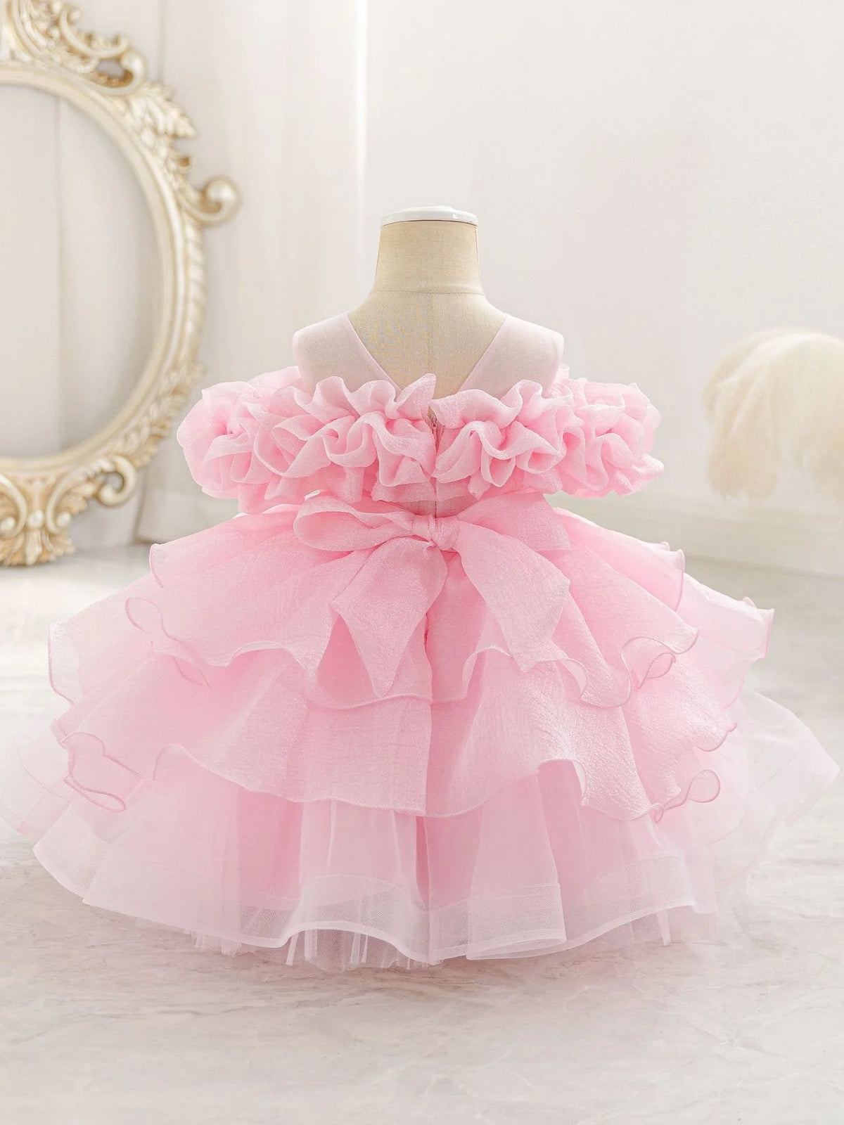 HETISO Girls Elegant Princess Dress Pleated Sequins Baby Birthday Holiday Ball Gown For Party Wedding 1-6 Years