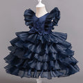 3-10 Years Children Boutique Dinner Party Formal Dress Princess Pink Elegant Glitter Ball Gown Baby Girls Birthday Party Dresses