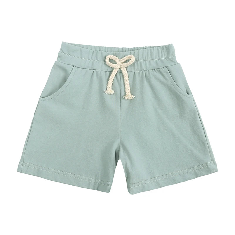Kids Tales Unisex Cotton Tracksuit Outfit Set - Short Sleeve Top & Shorts