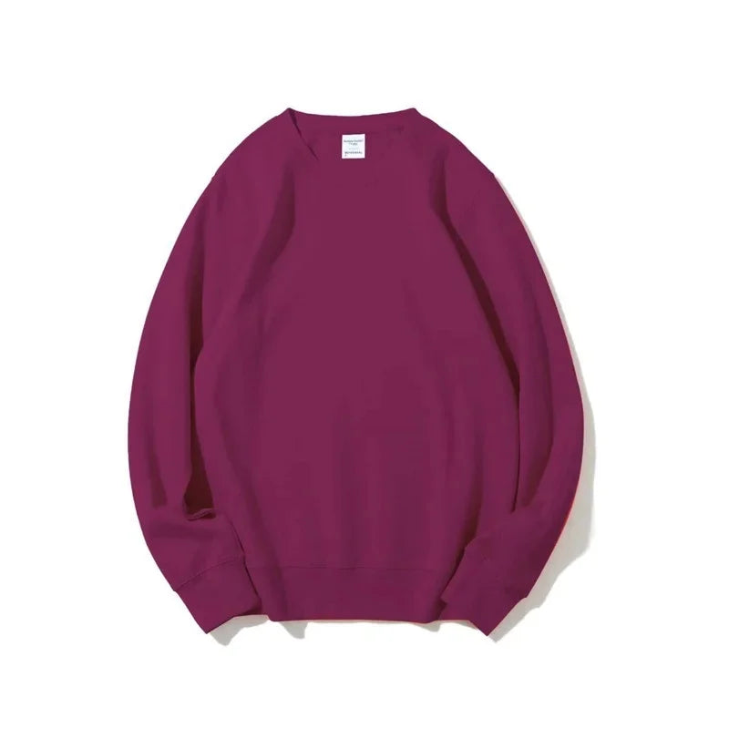 Silver Fox Velvet Pullover Sweatshirt - Loose Fit Long Sleeve Round Neck