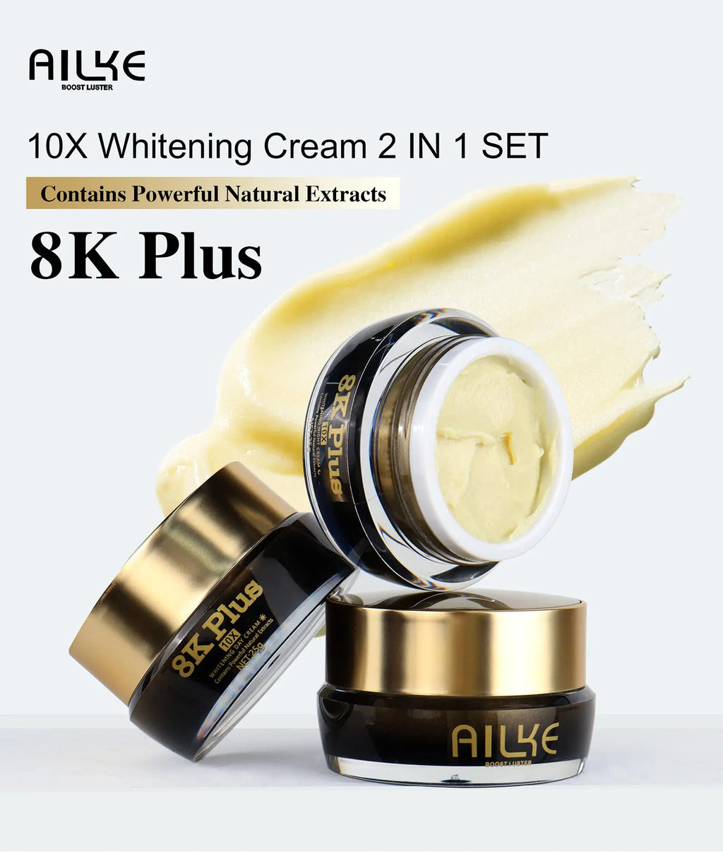 AILKE 10X Whitening Face Cream Set with Serum - Dark Spot Corrector