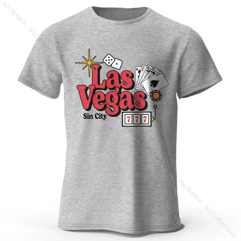 Work & Play Printed 100% Cotton T-Shirt Lightweight Round Neck Short Sleeve Tee Unisex Everyday Style