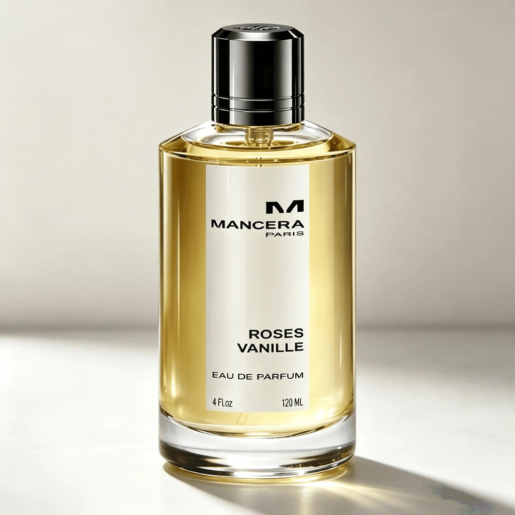 Mancera Roses Vanille Eau De Parfum Spray 120Ml/4Oz, Brand New 100% Genuine, Long-Lasting Sweet Rose Vanilla Gourmand Fragrance, Luxury Paris Unisex Perfume, Elegant Scent Gift for Daily Wear Dating