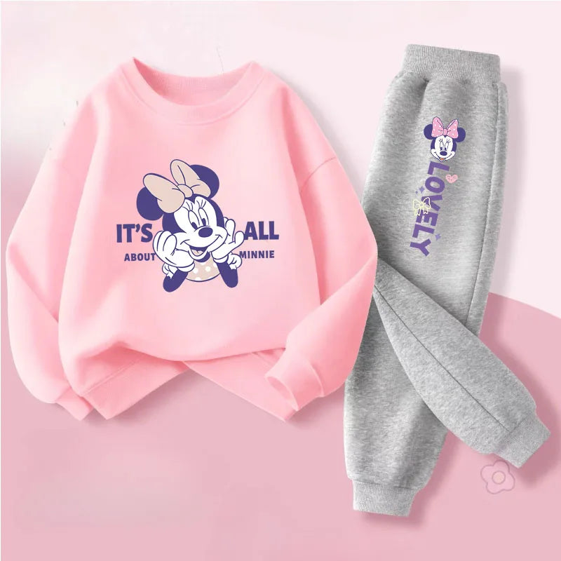 Hot Toys Girls' Cartoon Knit Sweatshirt and Pants Set - 4-6Y