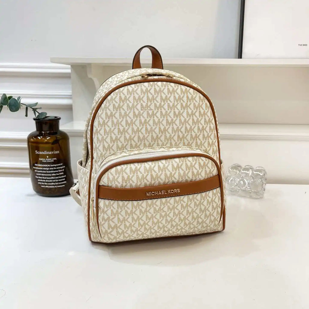 MK/Michael Kors 2026 New Light Luxury Niche Fashion Versatile Large Capacity Commuter Backpack with Print