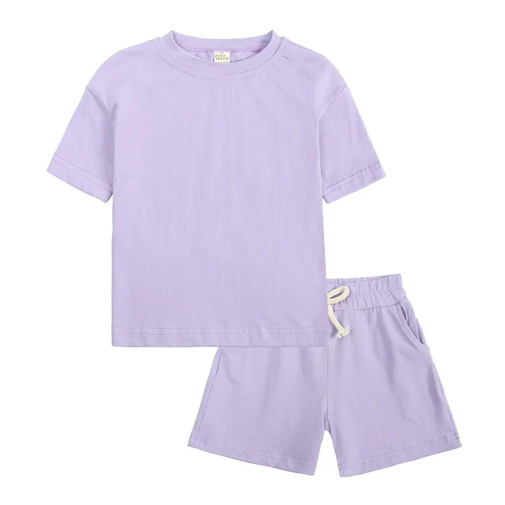 Kids Tales Unisex Children's 2-Piece Cotton Summer Outfit Set