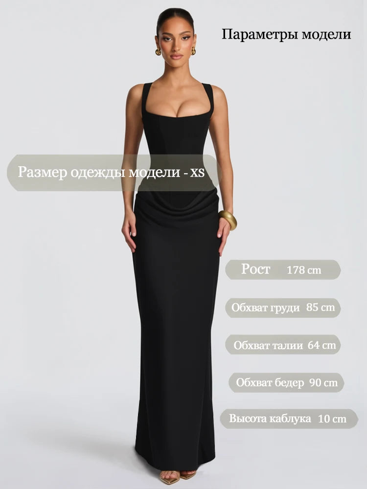 Mingmingxi White Sexy Corset Maxi Dress Outfit Women'S’S Evening Dress Long Black Dinner Ball Gown Elegant Prom Dresses